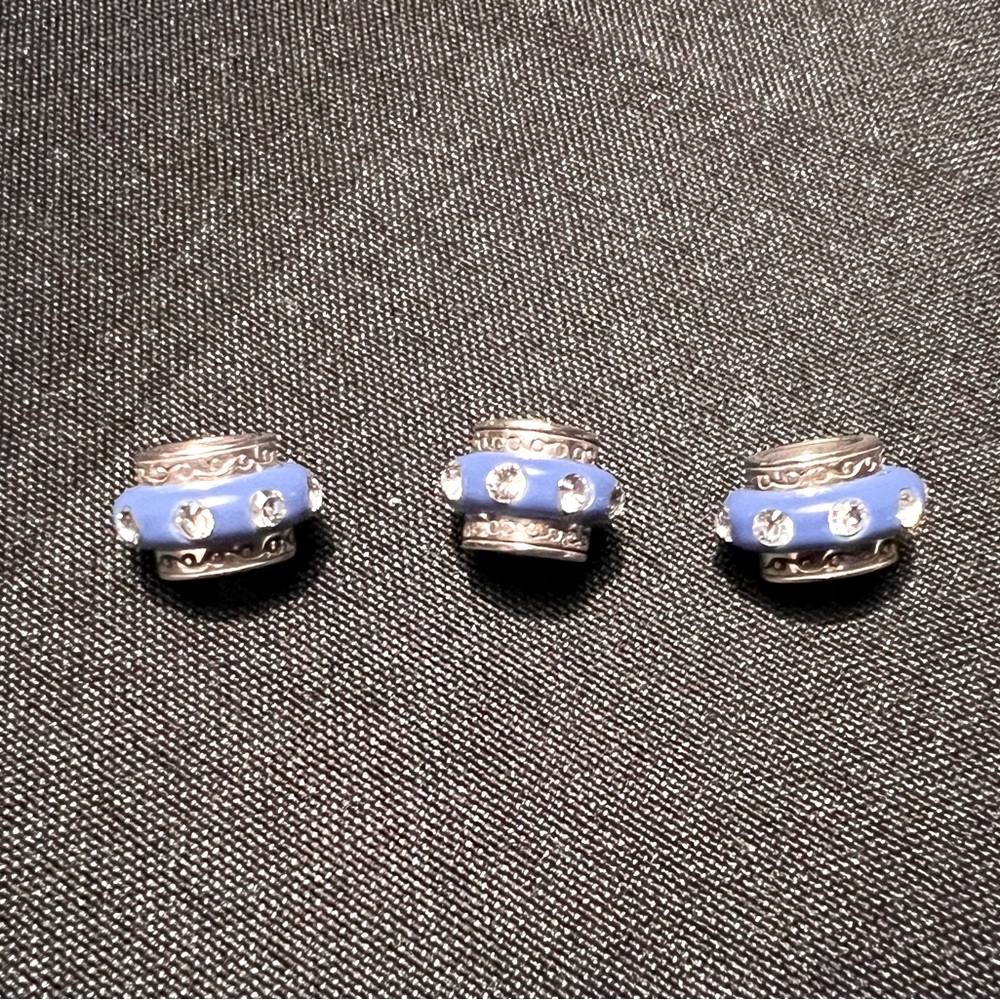 Brighton charm spacer’s  vibrant blue. For bracelets or necklaces set of 3